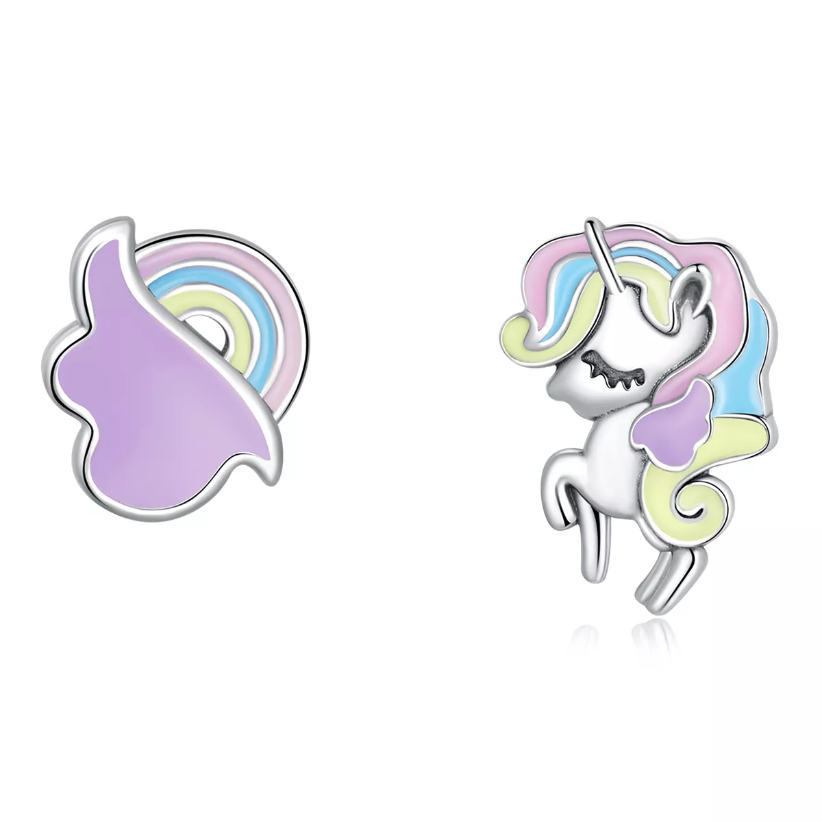 pendientes de botón de estilo pandora con diseño de caballo fantástico sce1266