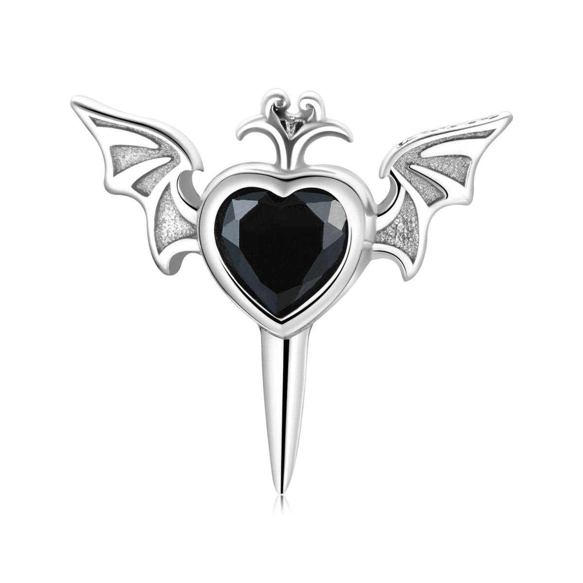 pendientes de botón estilo pandora con alas de amor sce1179 bk