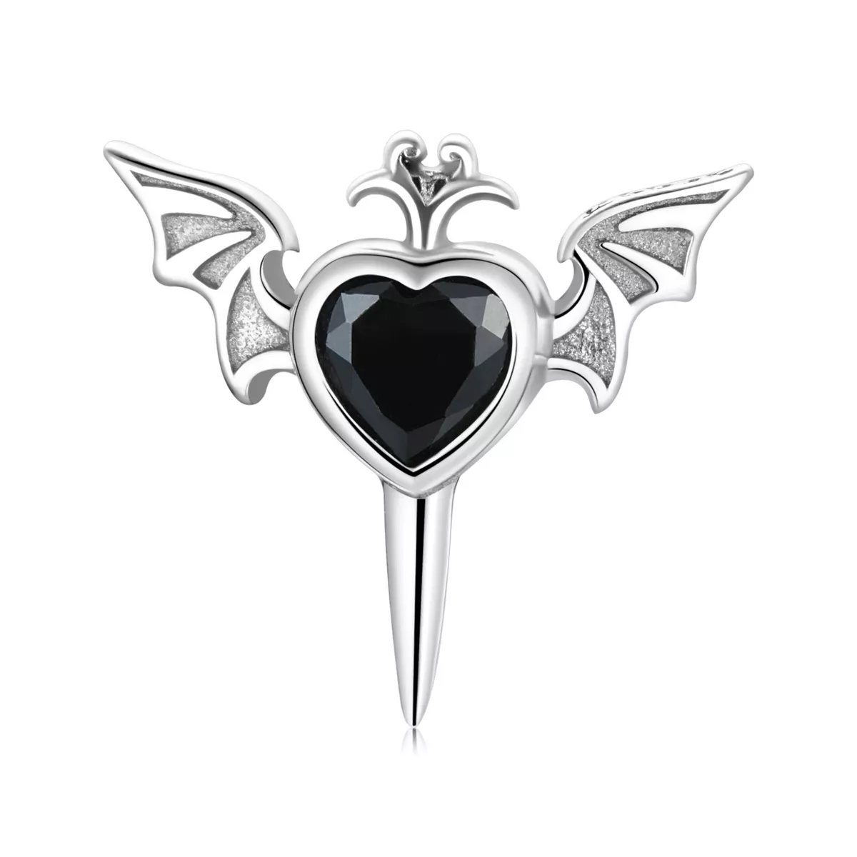 pendientes de botón estilo pandora con alas de amor sce1179 bk
