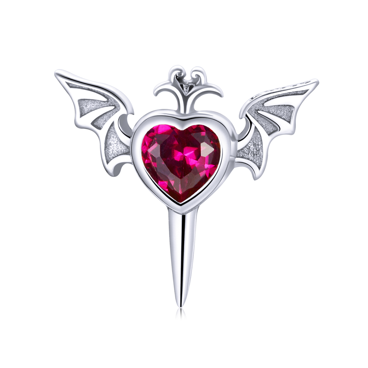 pendientes de botón estilo pandora con alas de amor sce1179