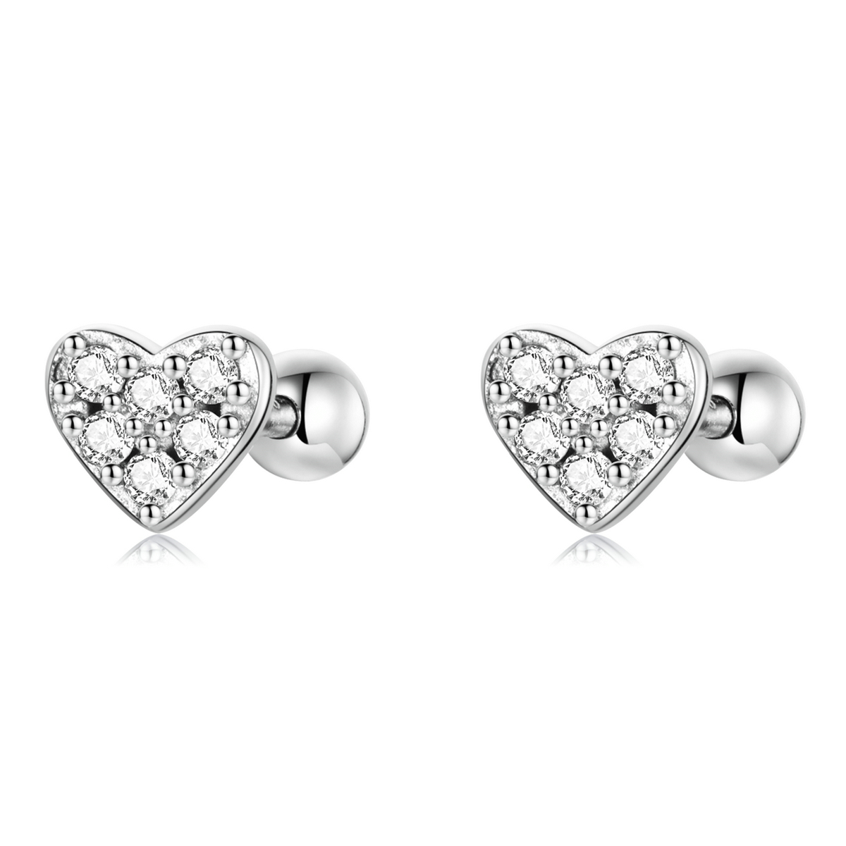 pendientes de botón estilo pandora love simple sce1298
