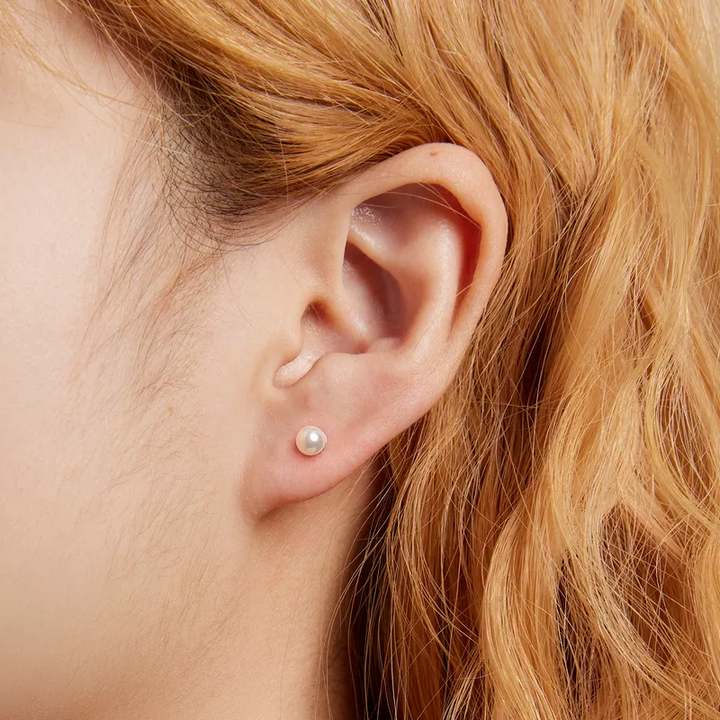 (imagen para) Pendientes de perlas estilo Pandora - BSE630-AL - Ver 6
