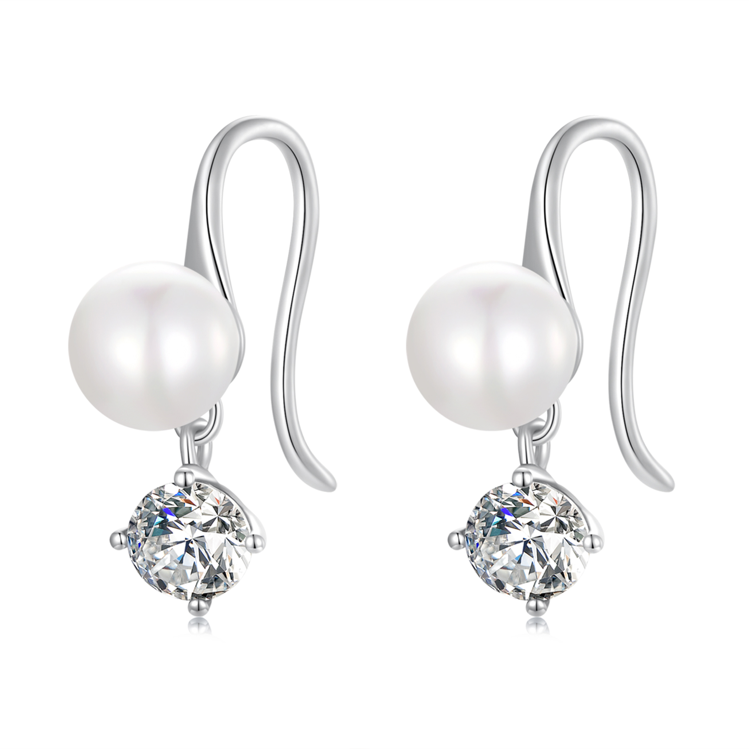 pendientes de perlas estilo pandora bse684