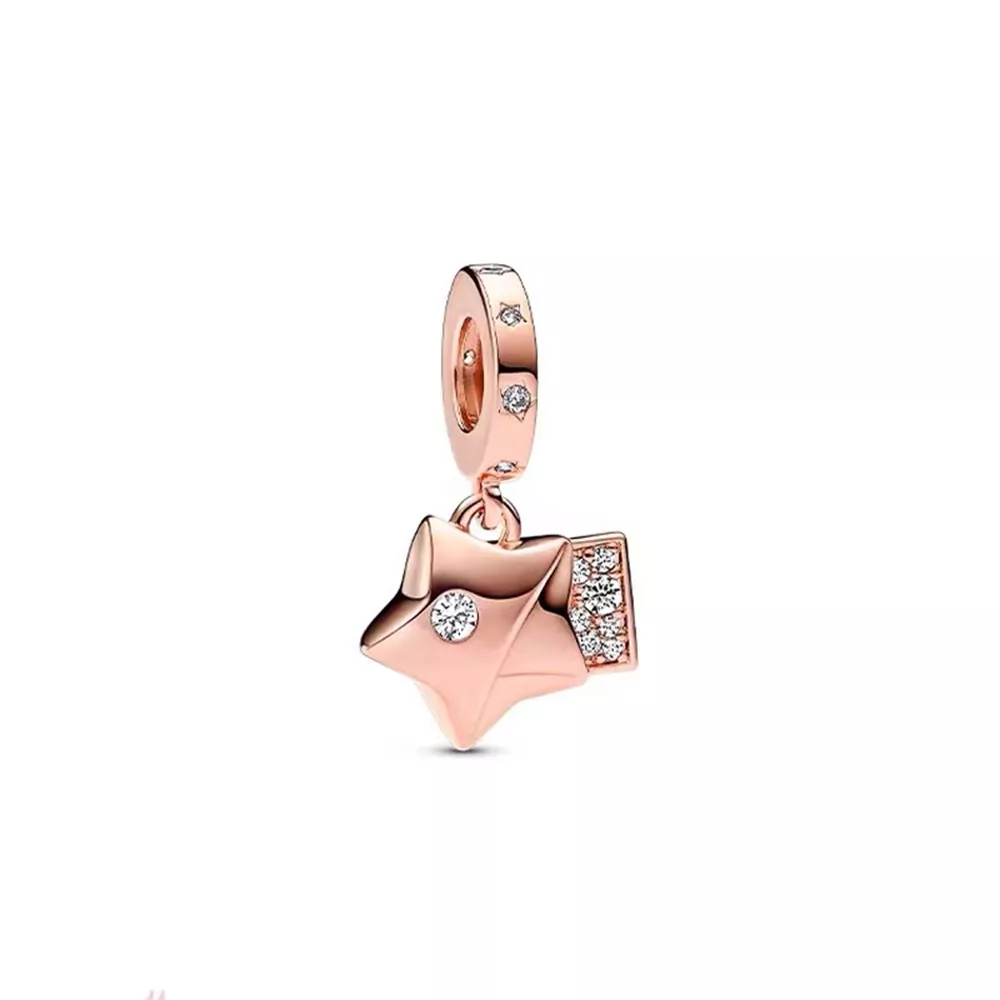 colgante de pandora rose gold luck star dangle 782483c01