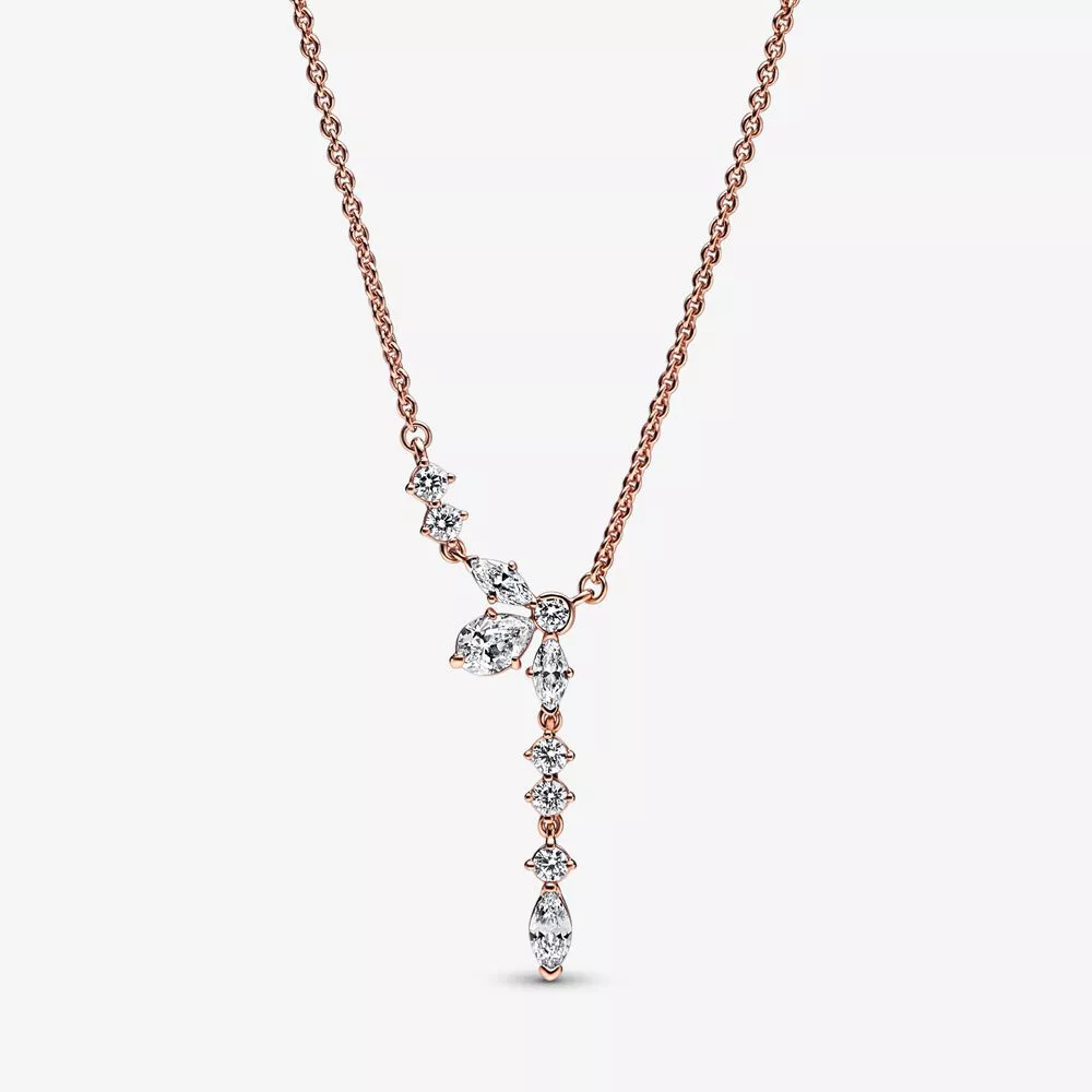 collar de pandora sparkling herbarium cluster drop collier 382386c01