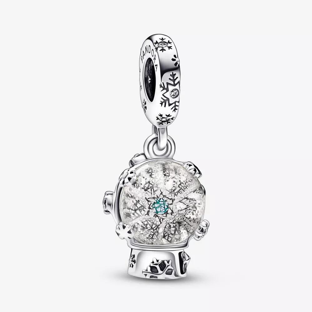 encanto colgante de globo de nieve con copo de nieve pandora 792369c01