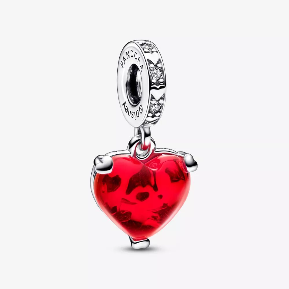 pandora disney mickey minnie mouse beso rojo encanto colgante de cristal murano 792522c01