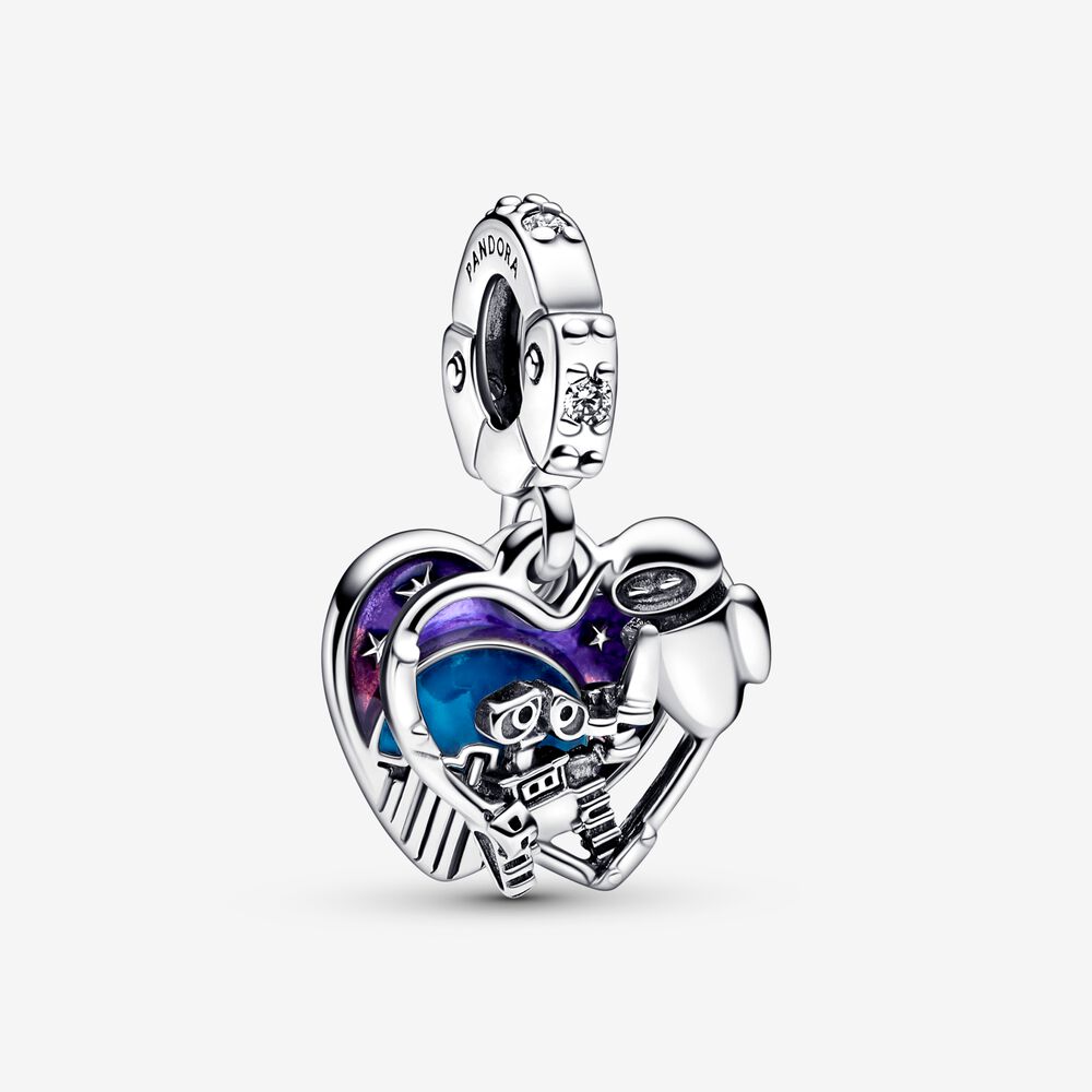 pandora disney pixar wall e y eve charm colgante que brilla en la oscuridad 792518c01