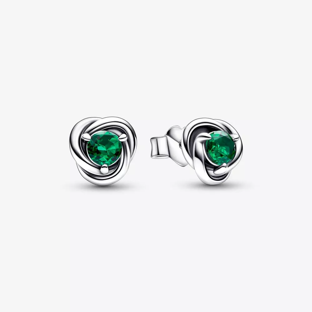 pandora pendientes con forma de círculo de eternidad con piedra natal de mayo 292334c08