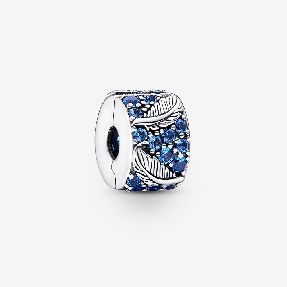 pandora pluma curvada y abalorio con pavé 792552c01