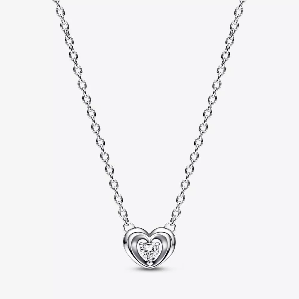 pendiente pandora radiant heart floating stone collier collar 392494c01