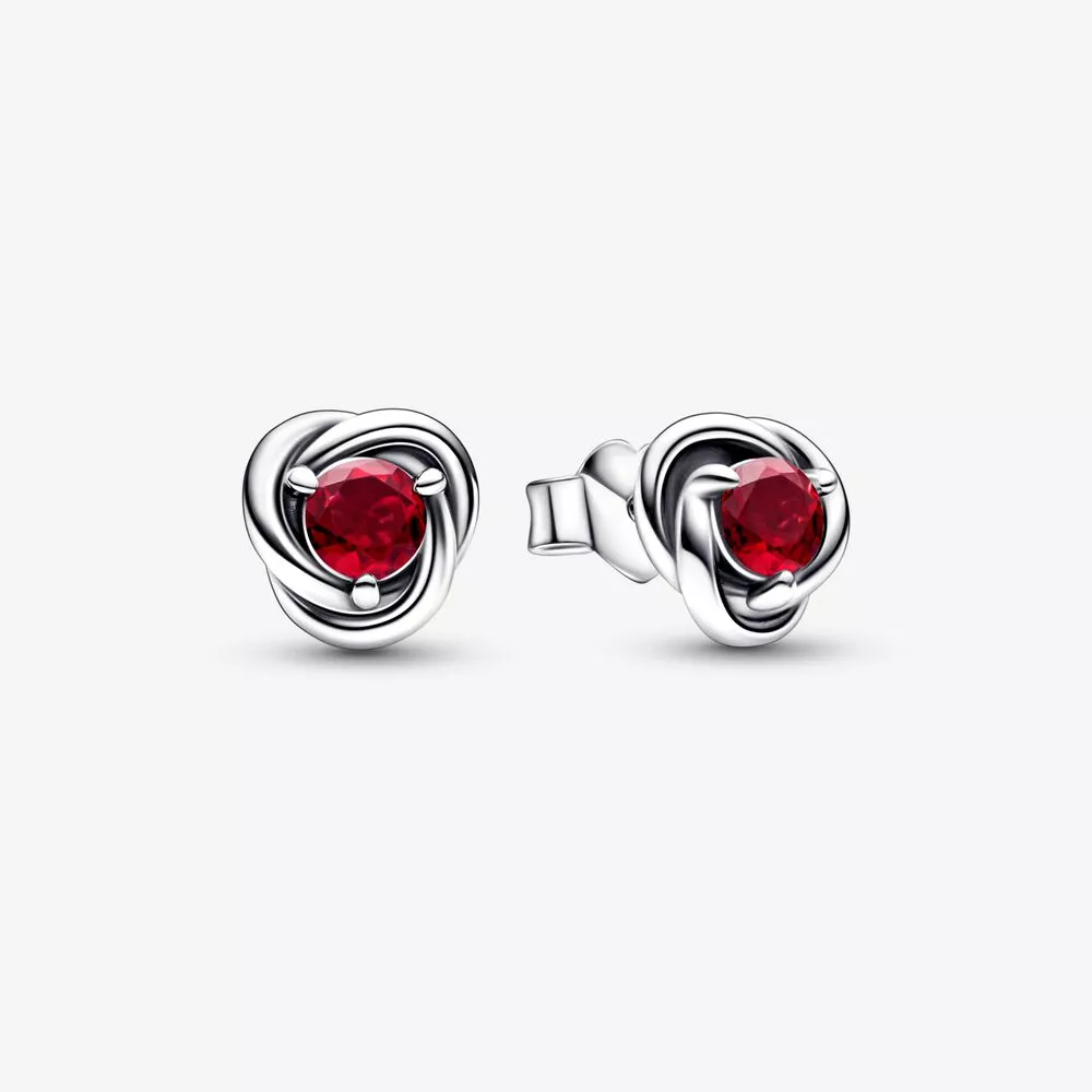 pendientes de aro eternidad pandora de julio en rojo verdadero 292334c01