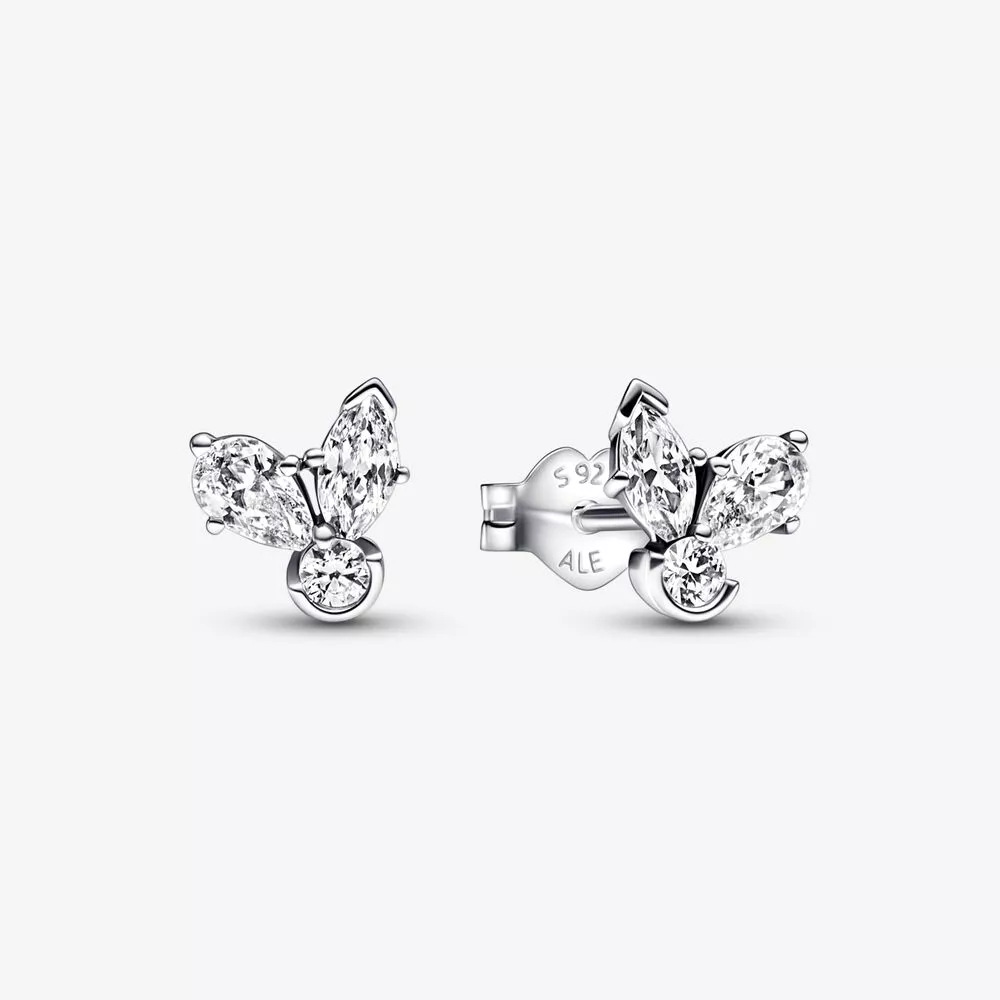 pendientes de botón pandora sparkling herbarium cluster 292406c01