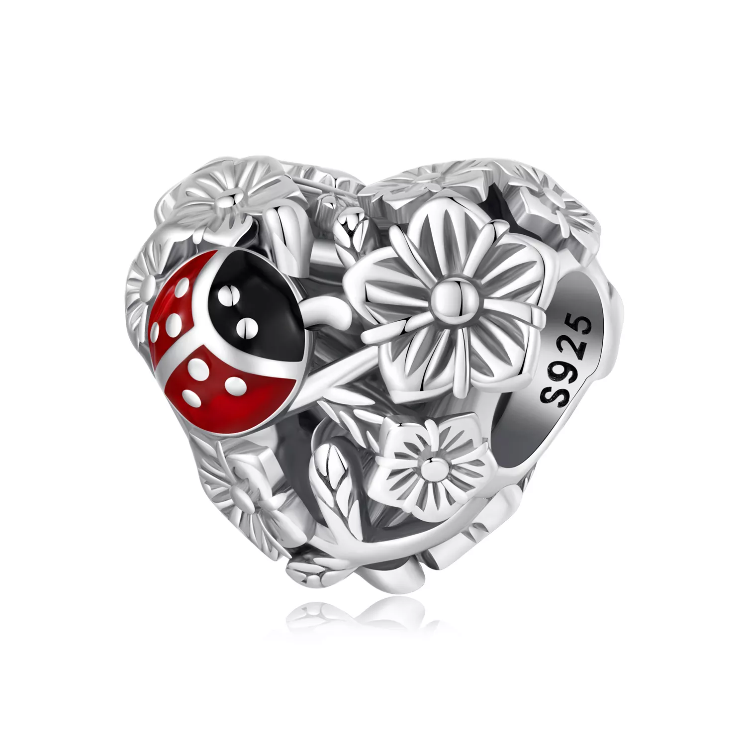 amuleto de mariquita de estilo pandora scc2524