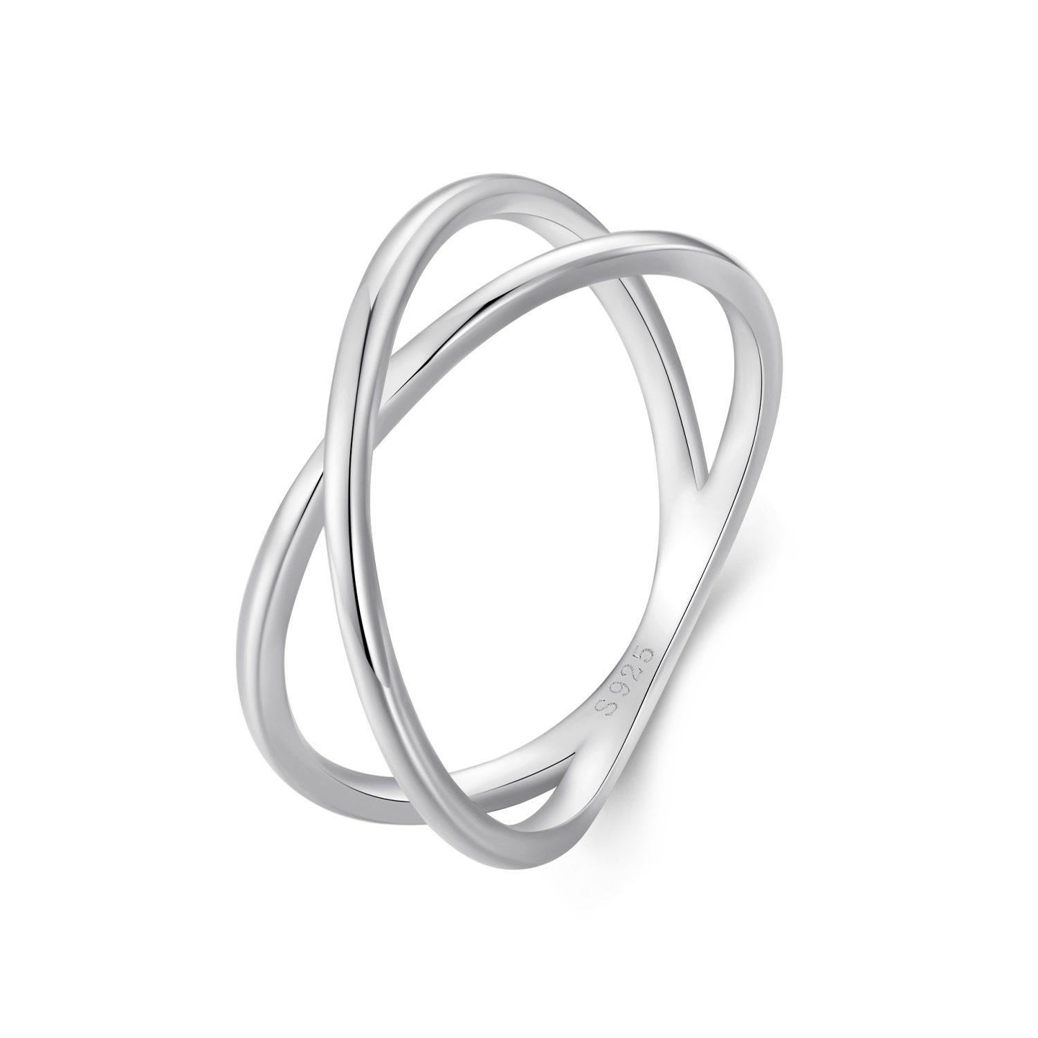 anillo estilo pandora con diseño cruzado scr543 a