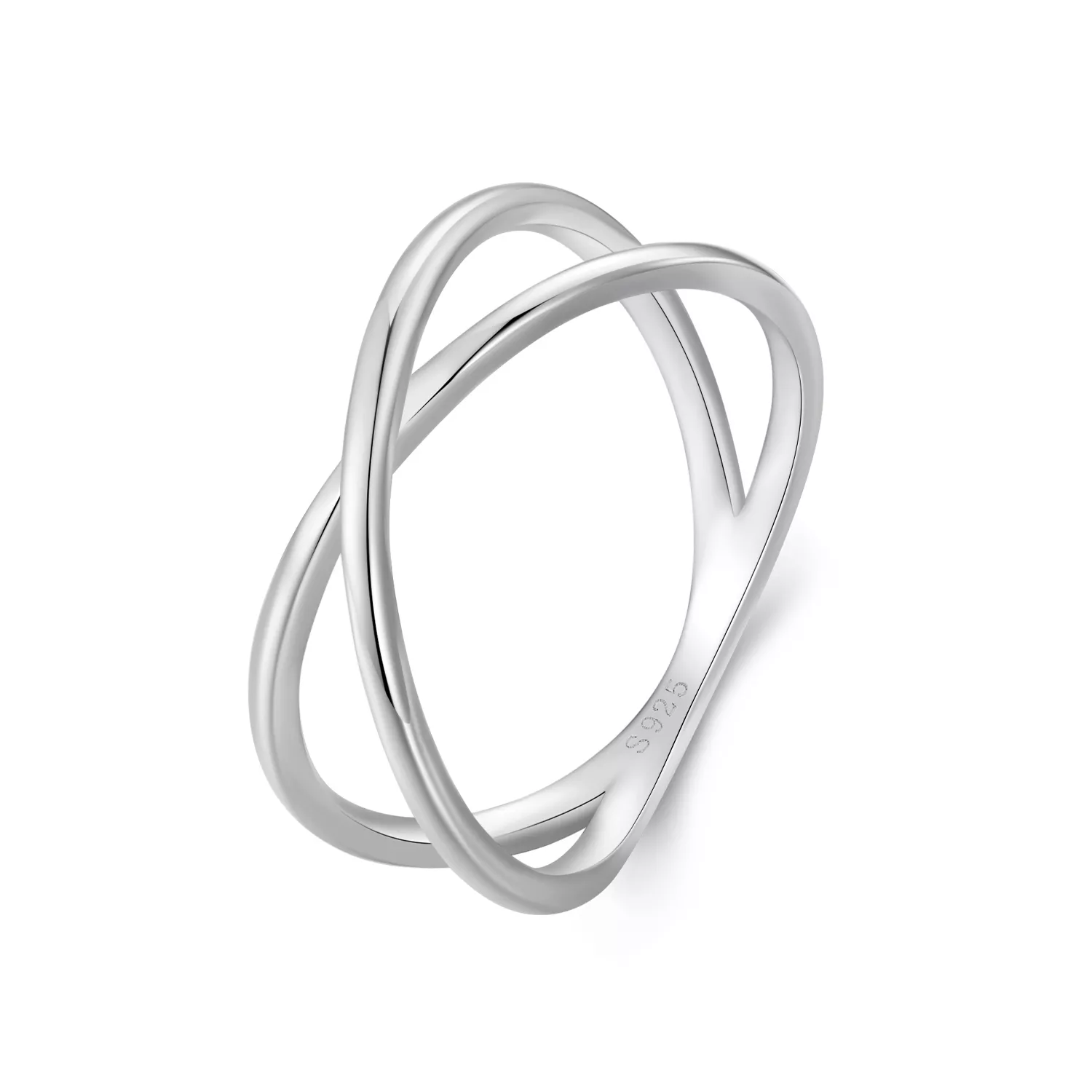 anillo estilo pandora con diseño cruzado scr543 a