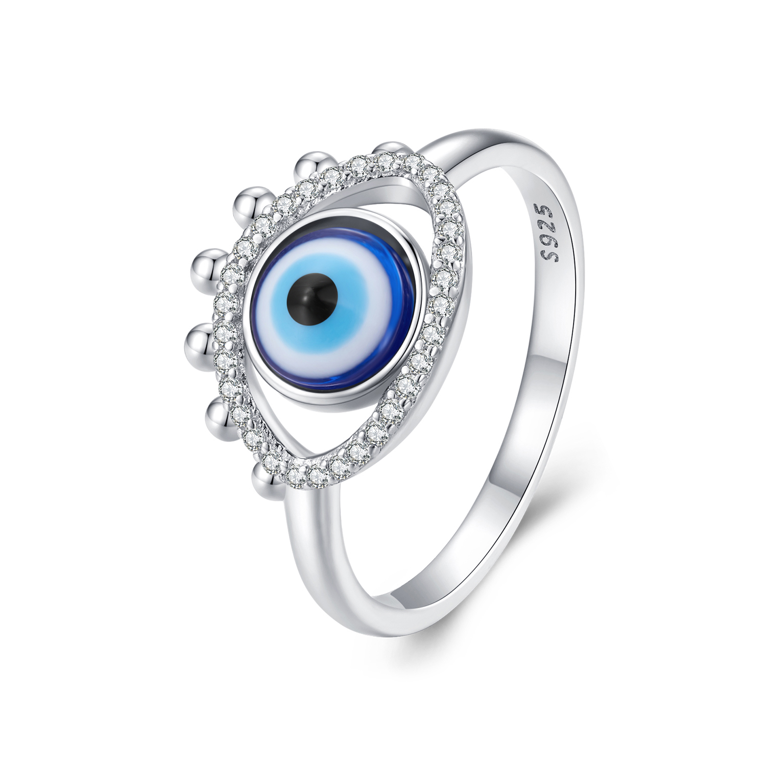 anillo estilo pandora con ojo de diablo bsr445