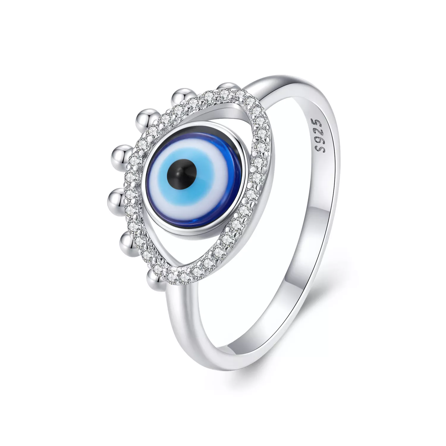 anillo estilo pandora con ojo de diablo bsr445