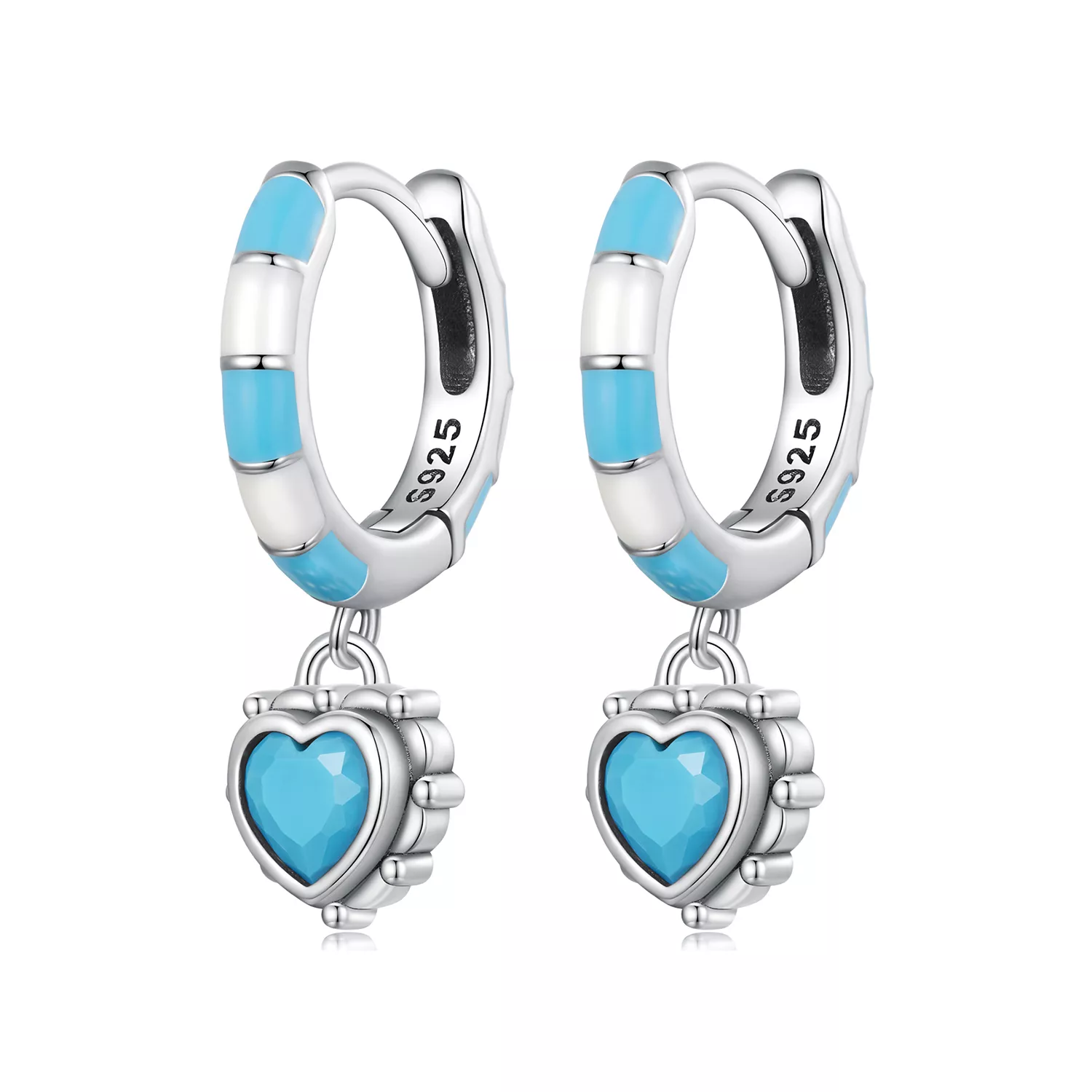 aretes en forma de corazón estilo pandora sce1594