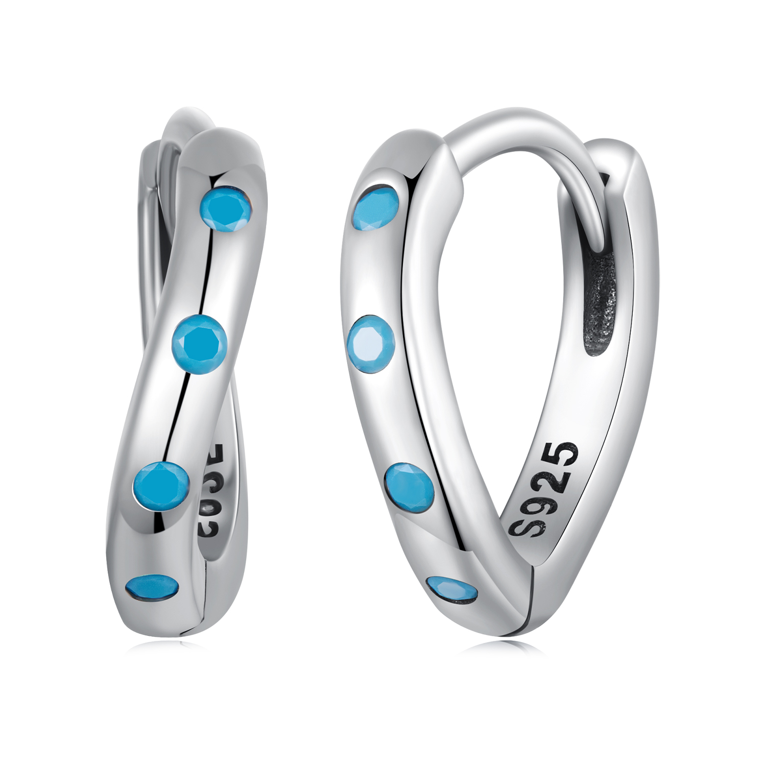 aretes estilo pandora con forma de ondas sce1593