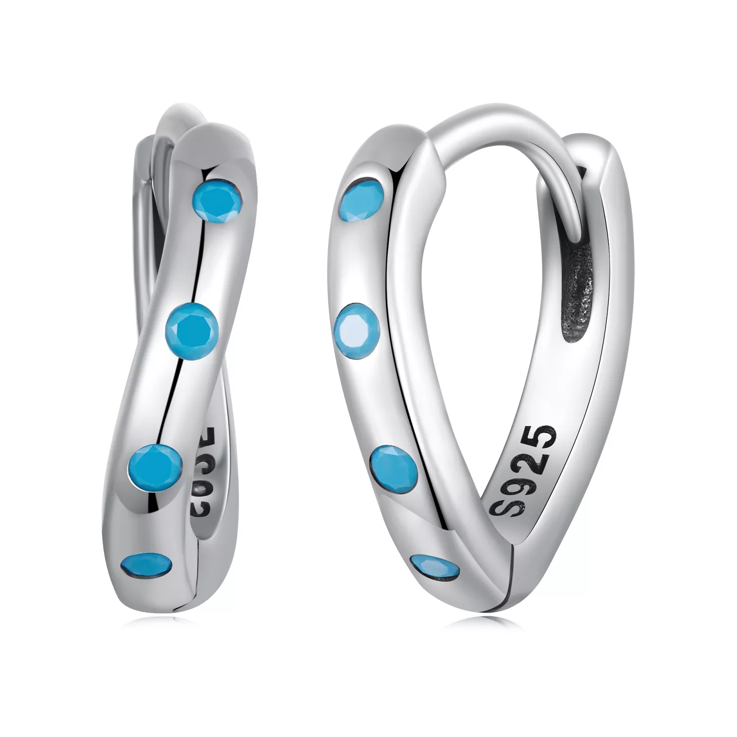 aretes estilo pandora con forma de ondas sce1593