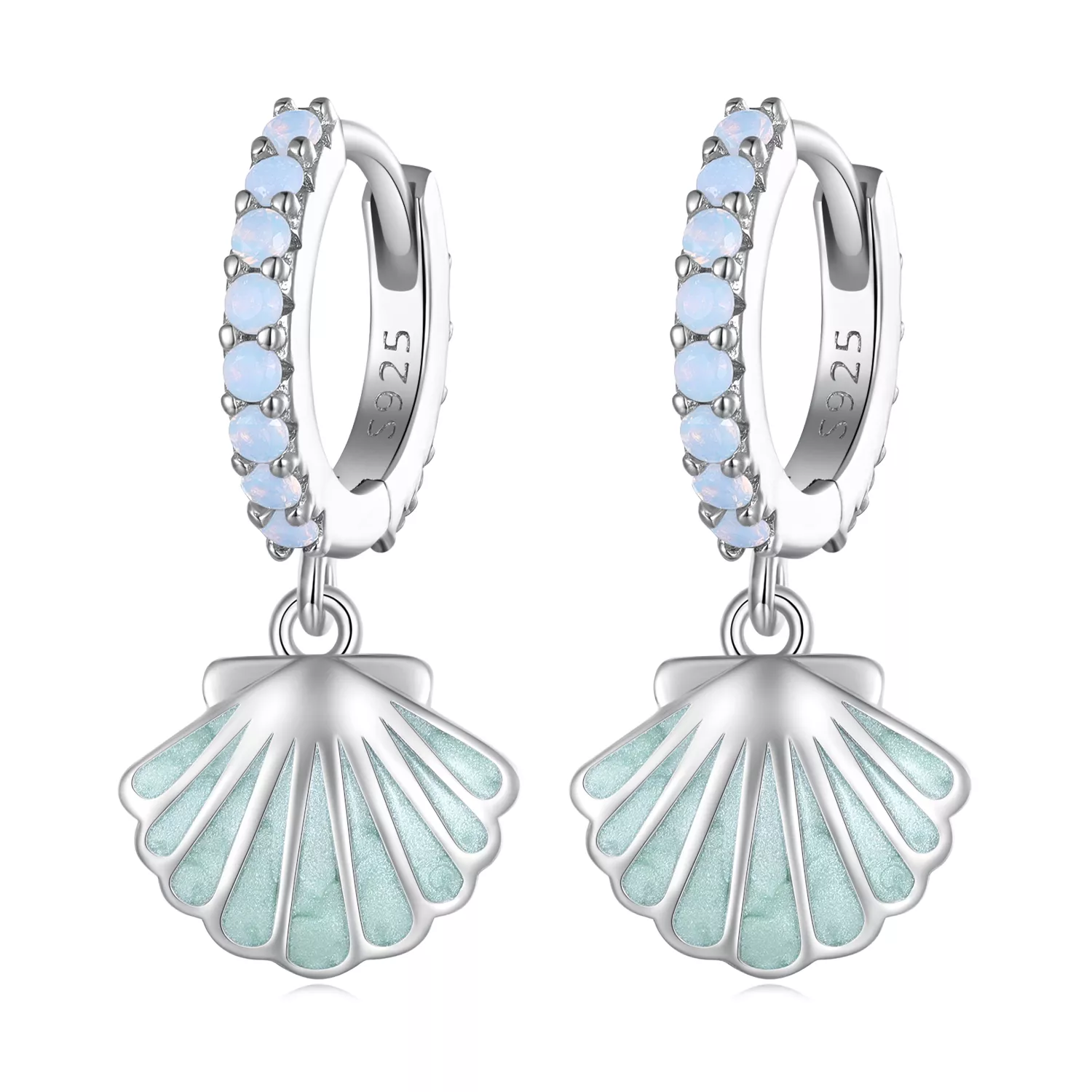 aros de conchas estilo pandora bse842