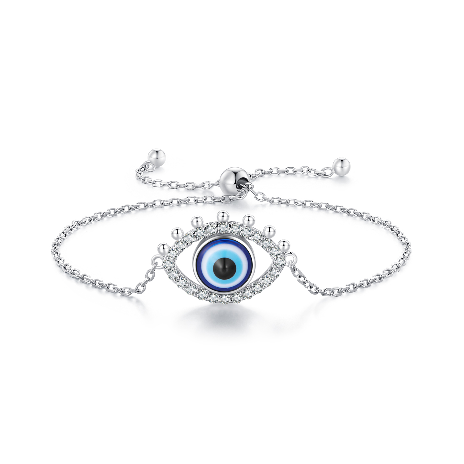 brazalete estilo pandora con ojo de diablo bsb129