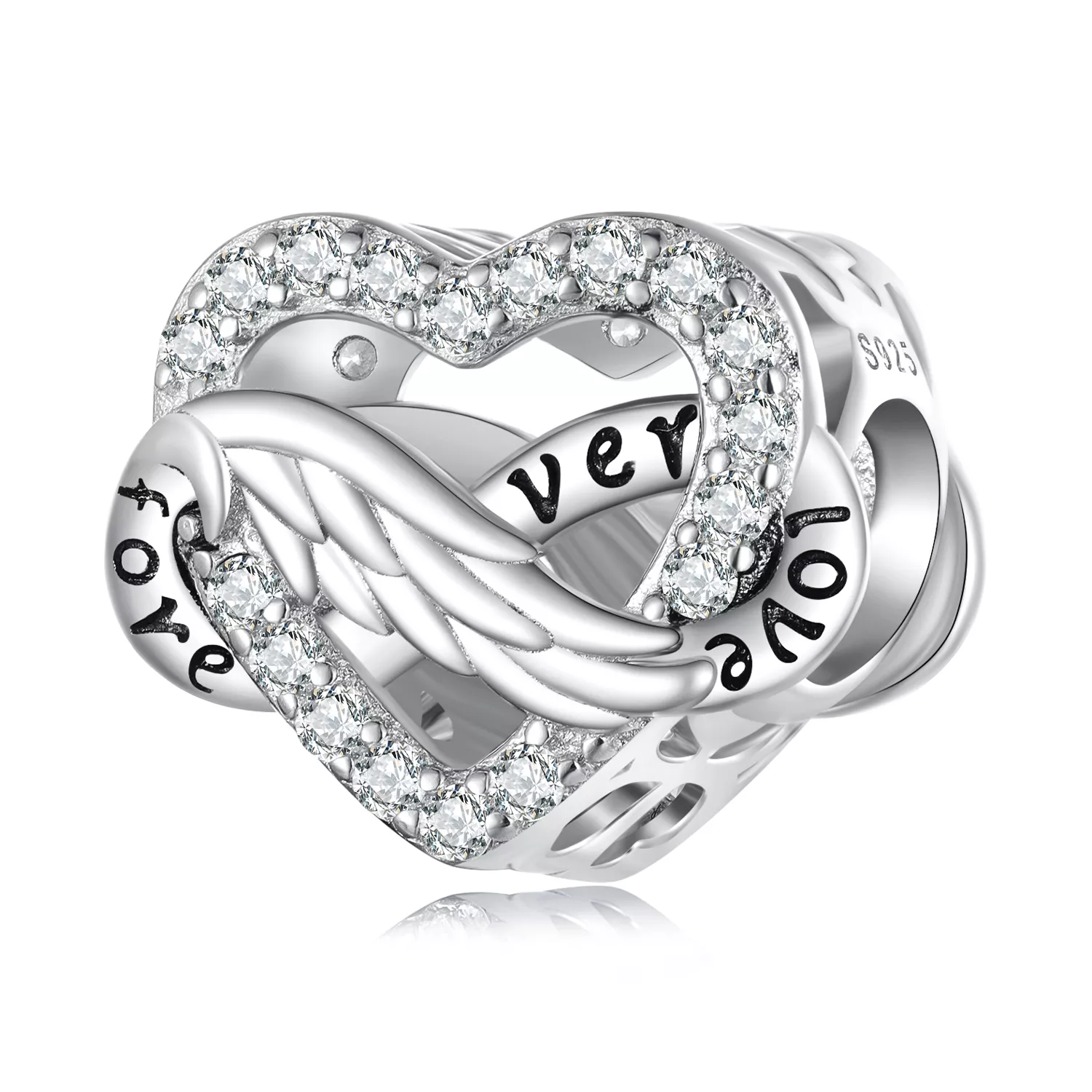 charm estilo pandora de corazón eterno bsc853