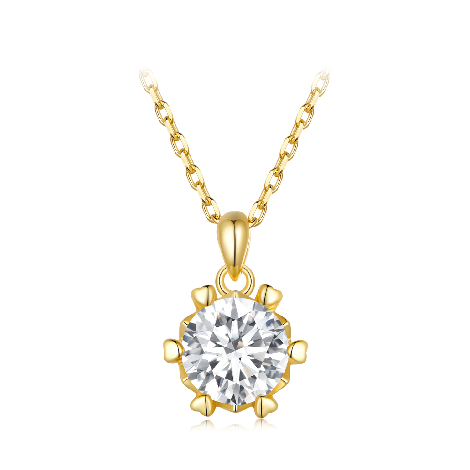 collar estilo pandora con lujoso moissanite msn006 b