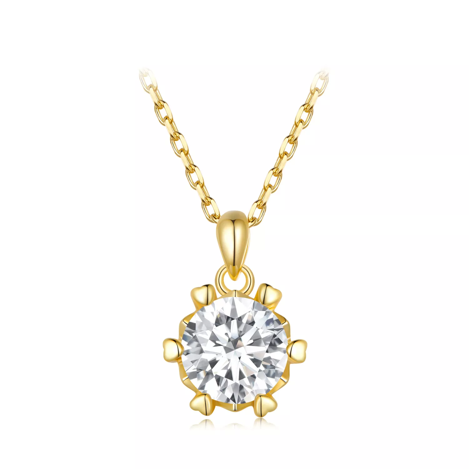 collar estilo pandora con lujoso moissanite msn006 b
