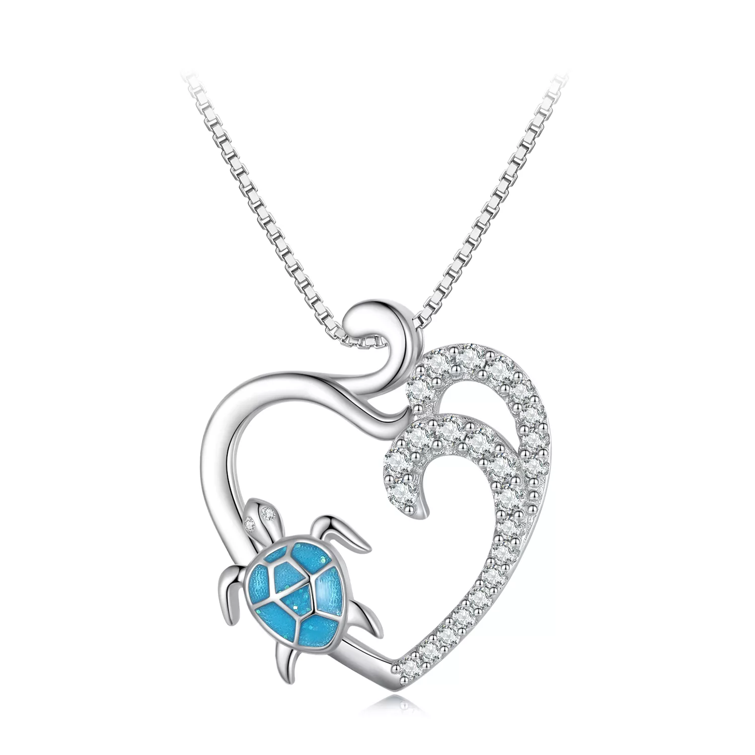 collar estilo pandora con tortuga marina scn499