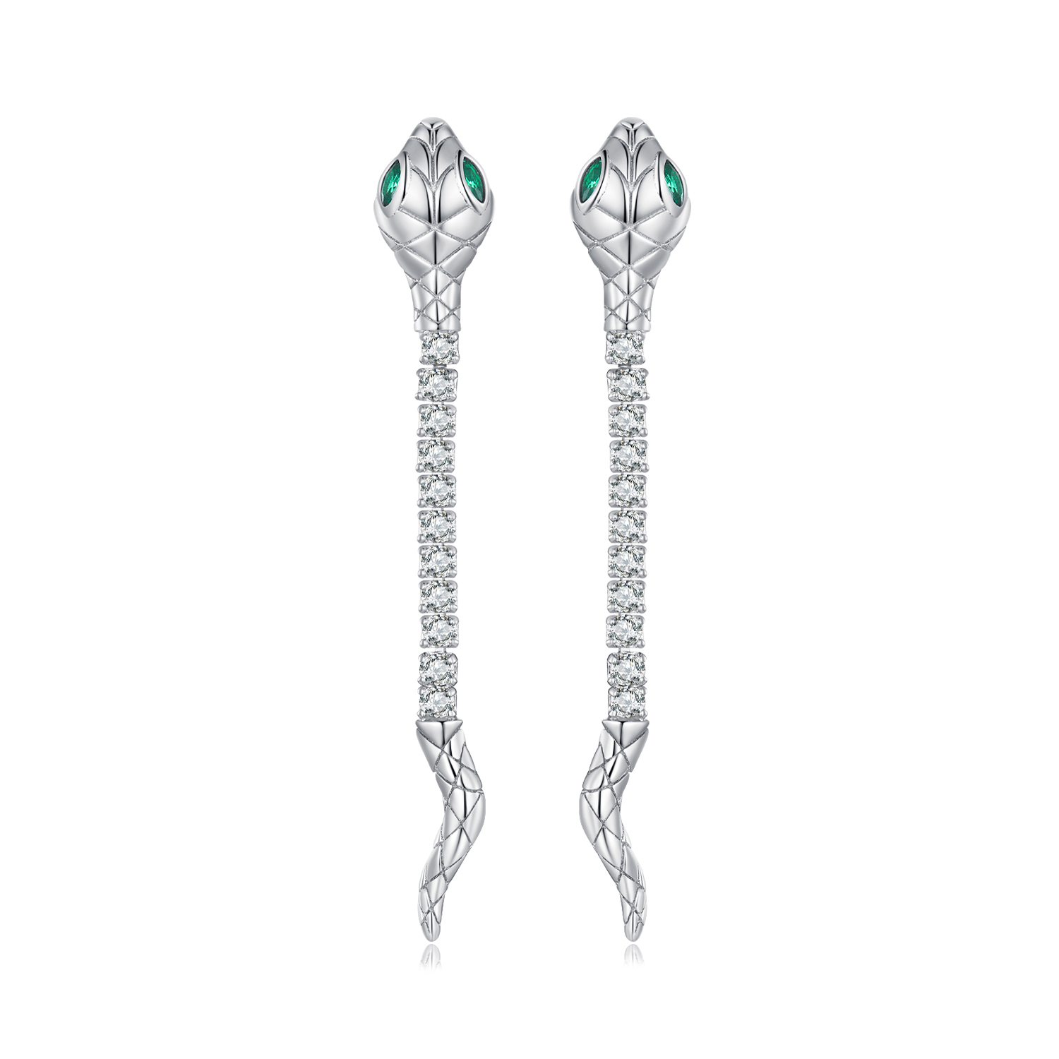 estos aretes de botón de estilo pandora con diseño de serpiente espiritual bse851