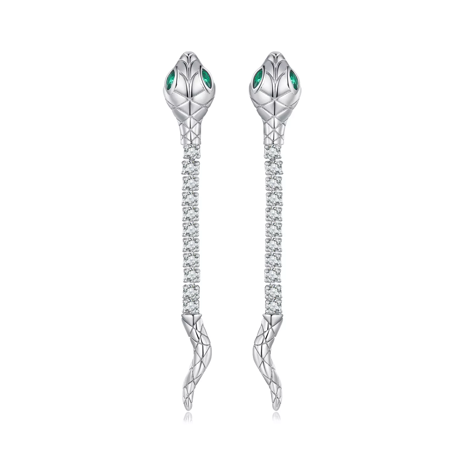 estos aretes de botón de estilo pandora con diseño de serpiente espiritual bse851