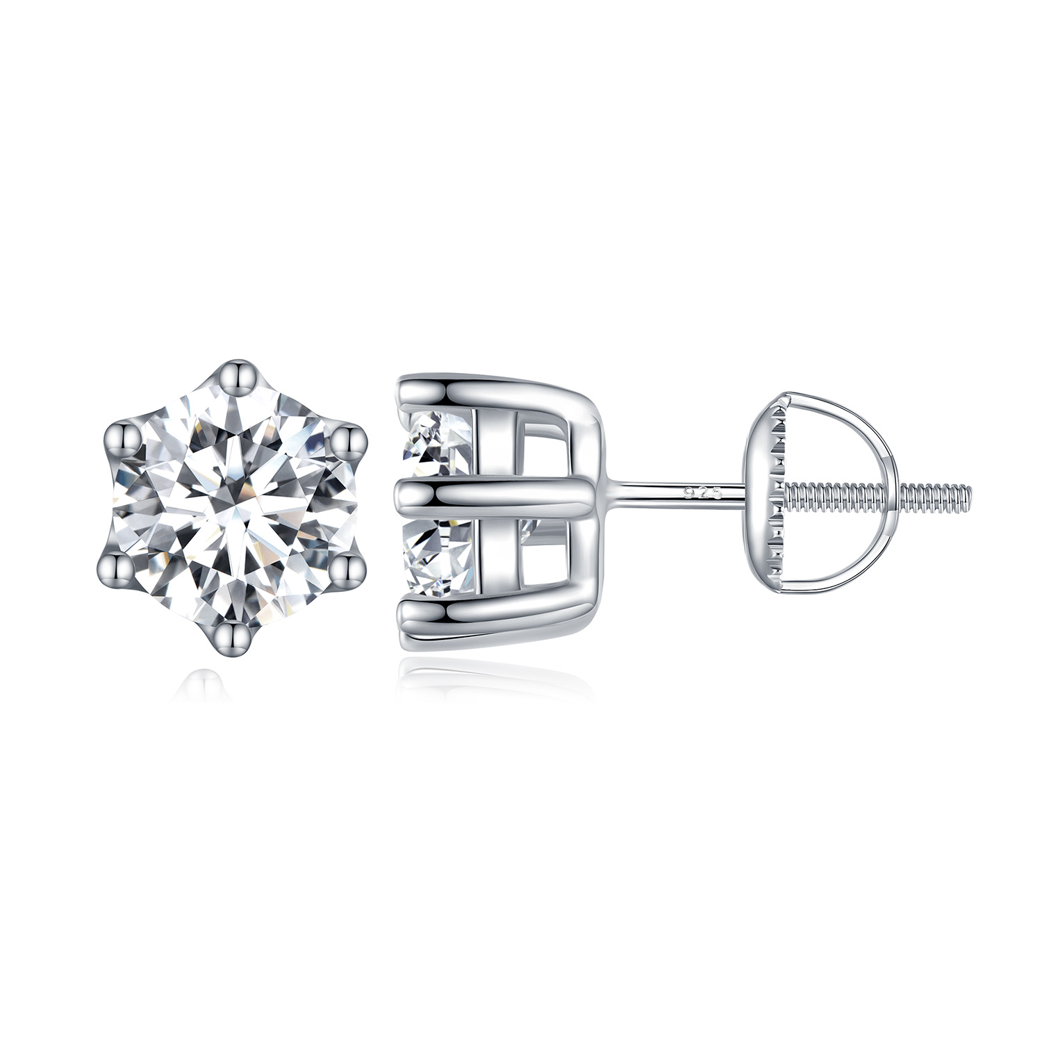 estos aretes de estudio brillantes de estilo pandora con circonitas bse615 7l