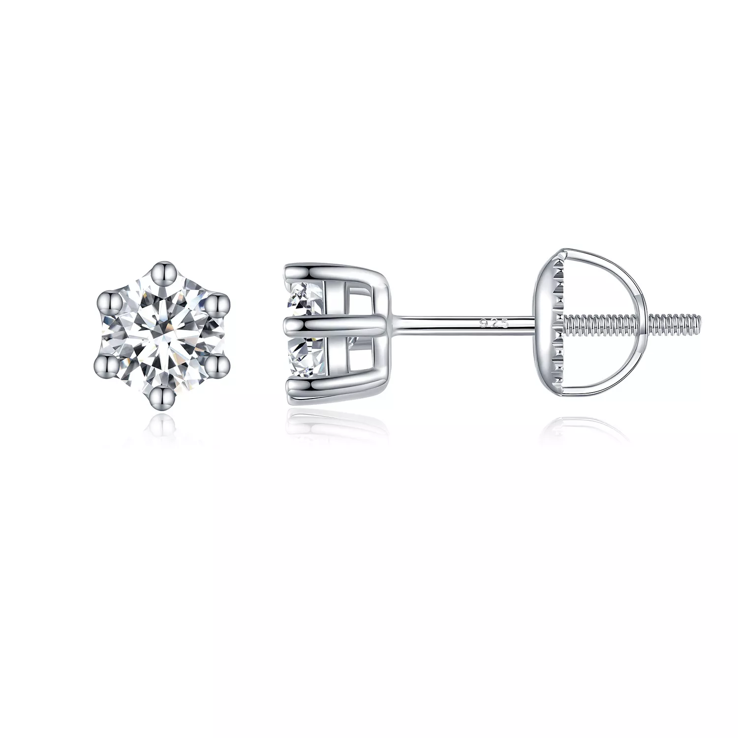 pendientes brillantes de estilo pandora con circonitas bse615 4l