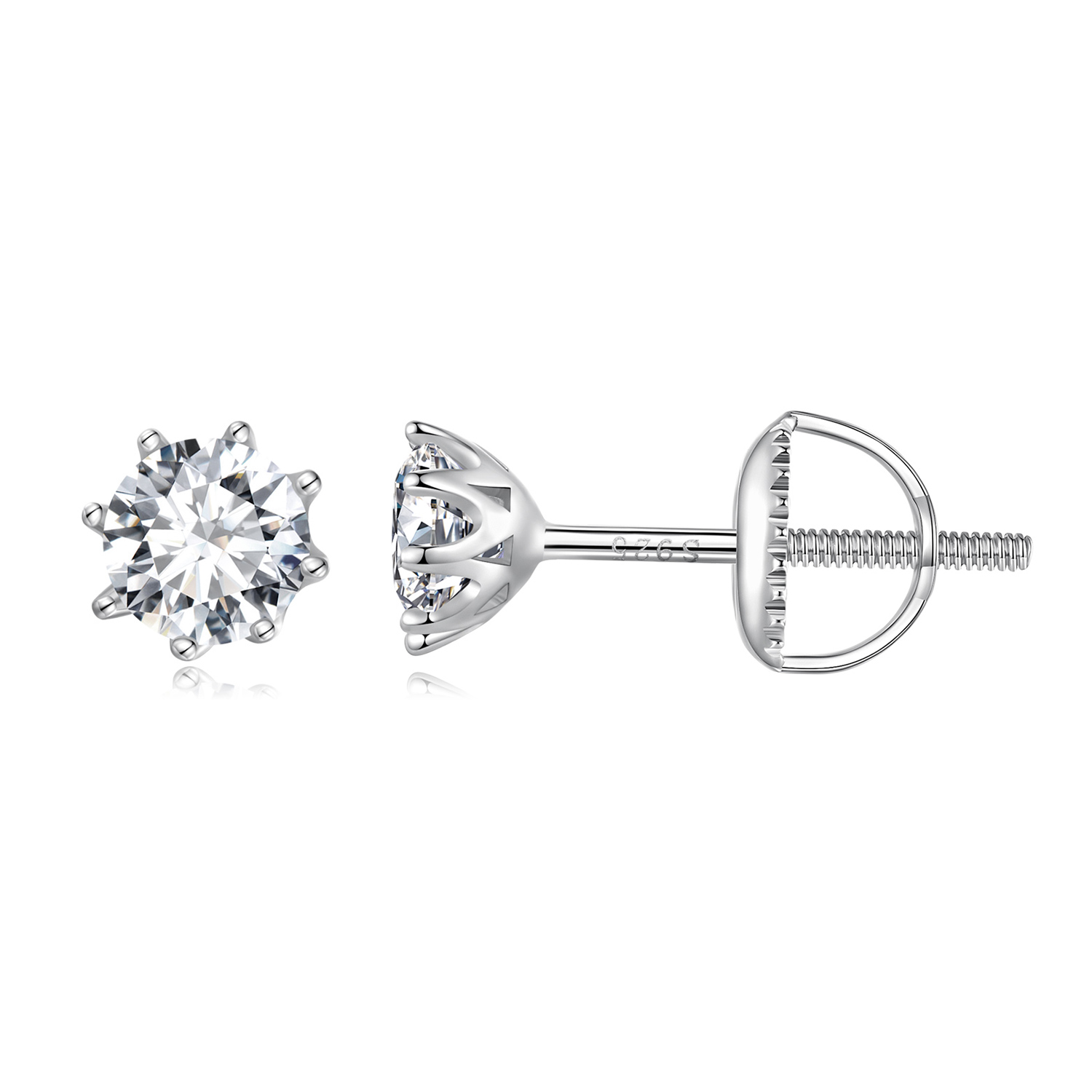 pendientes de aros estilo pandora con moissanita de 05 quilates mse019 s