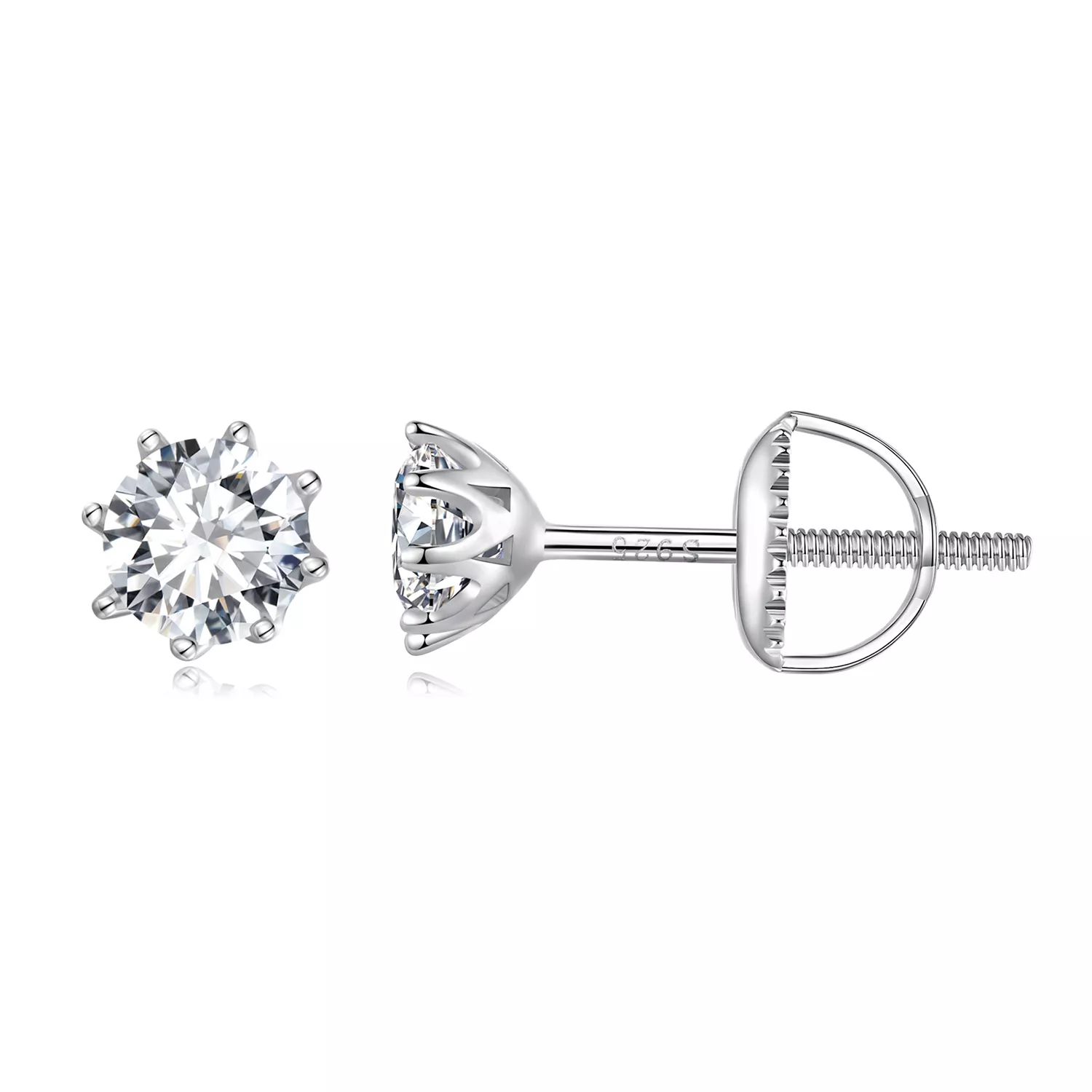 pendientes de aros estilo pandora con moissanita de 05 quilates mse019 s