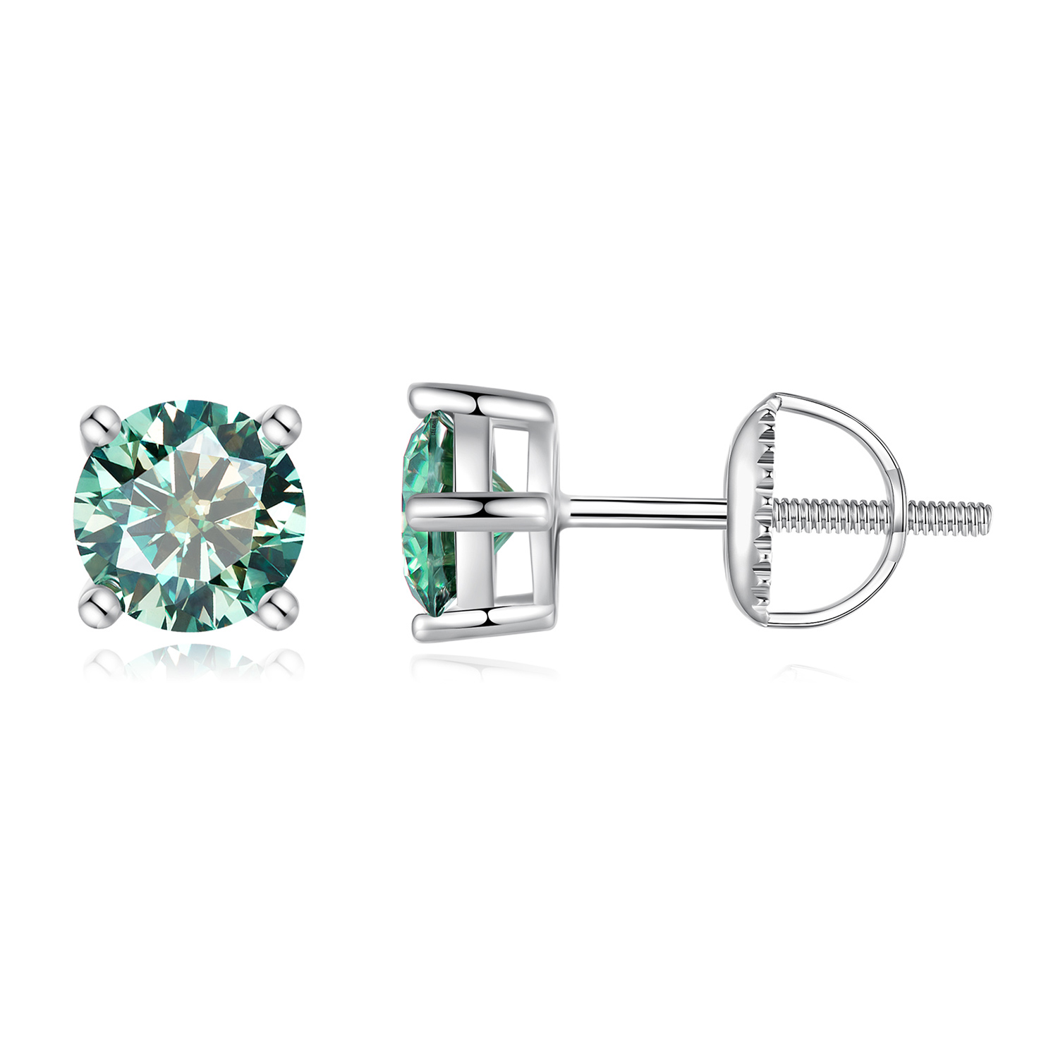 pendientes estilo pandora de moissanita de cuatro garras de 05 quilates mse003 cfs