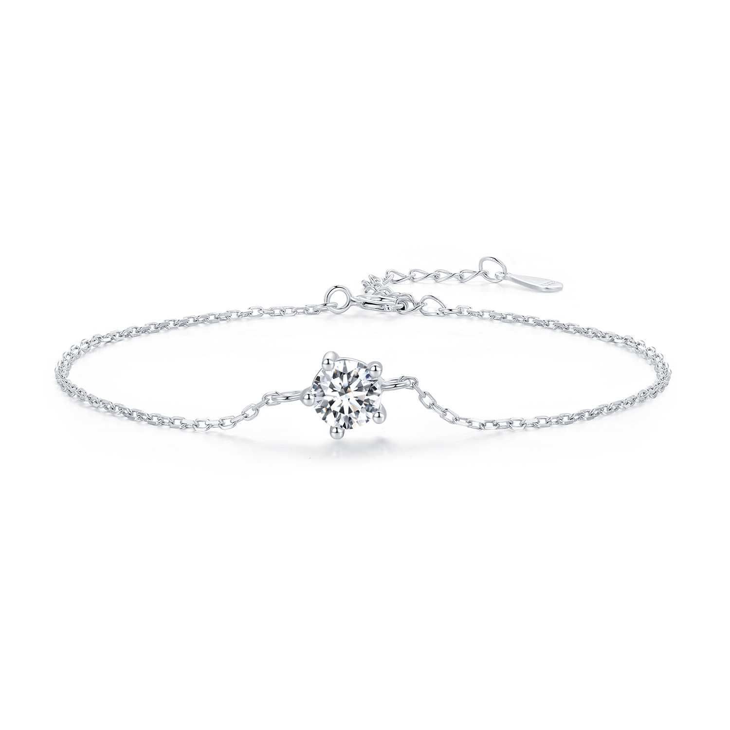 pulsera de moissanita con estilo pandora msb001
