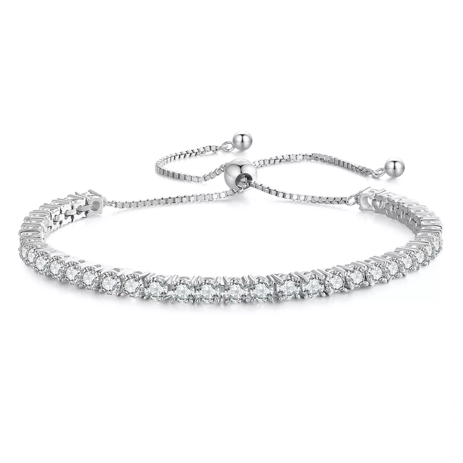 pulsera de moissanita fina estilo pandora msb005