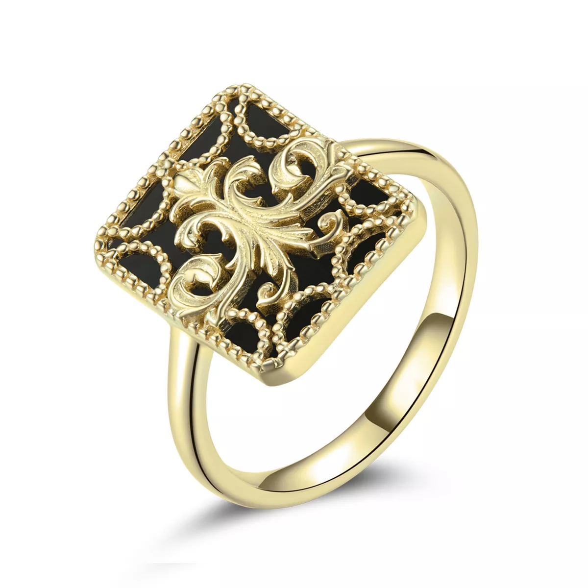 anillo cuadrado estilo pandora bsr189