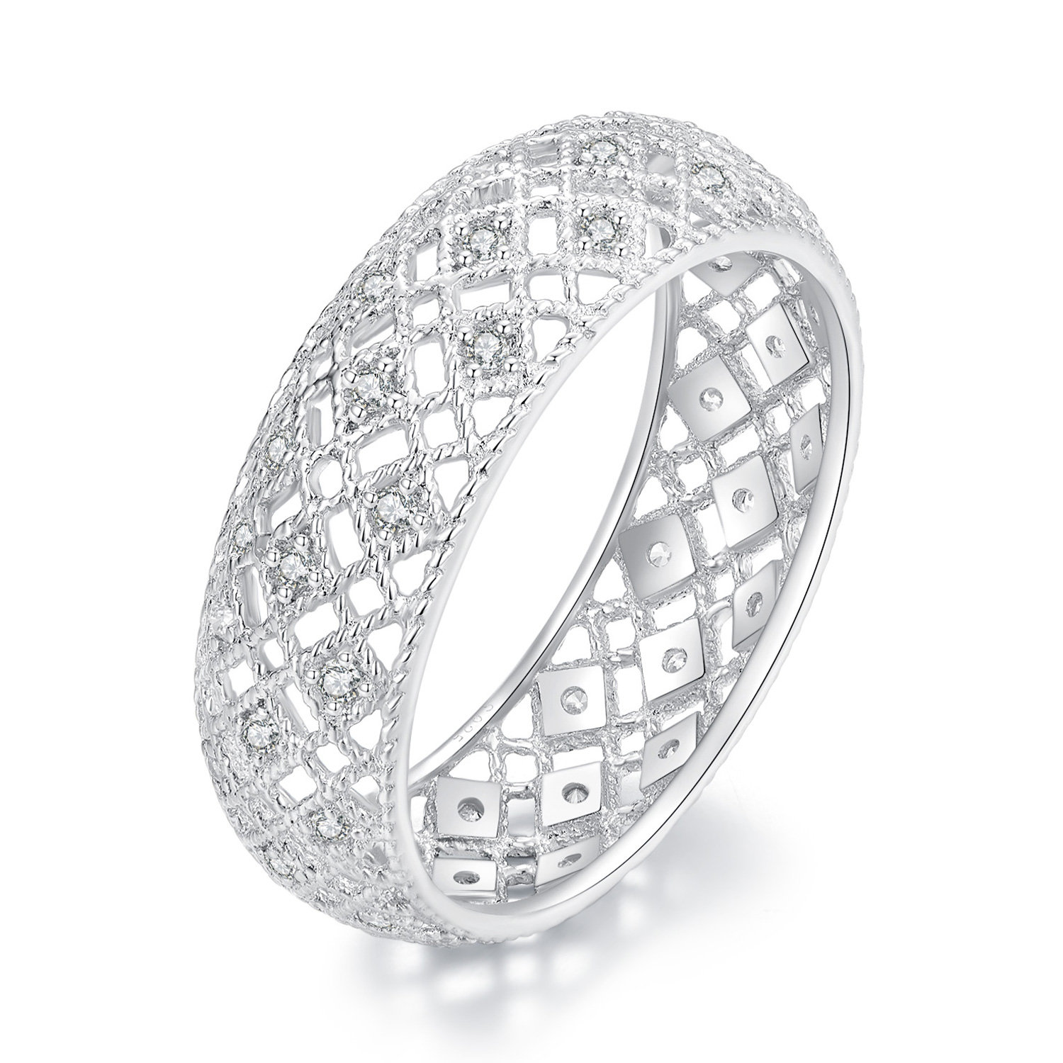 anillo de banda estilo pandora para aniversario bsr333