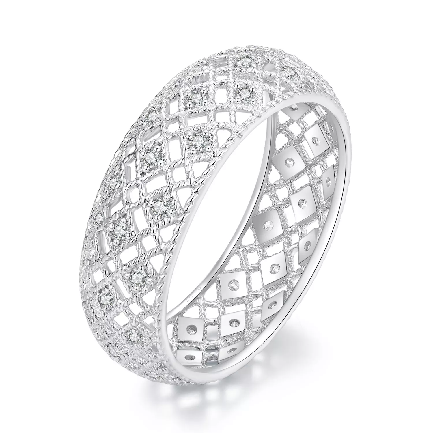 anillo de banda estilo pandora para aniversario bsr333