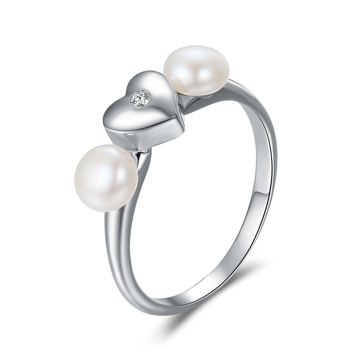 anillo de corazón perfumado de plata estilo pandora scr156