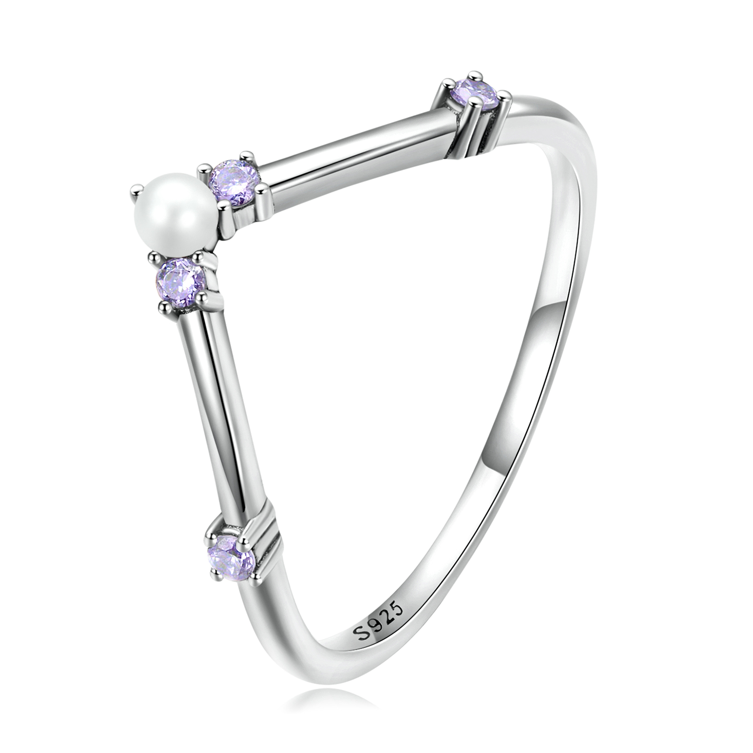 anillo de estilo pandora en forma de hueso de seo de princesa scr835