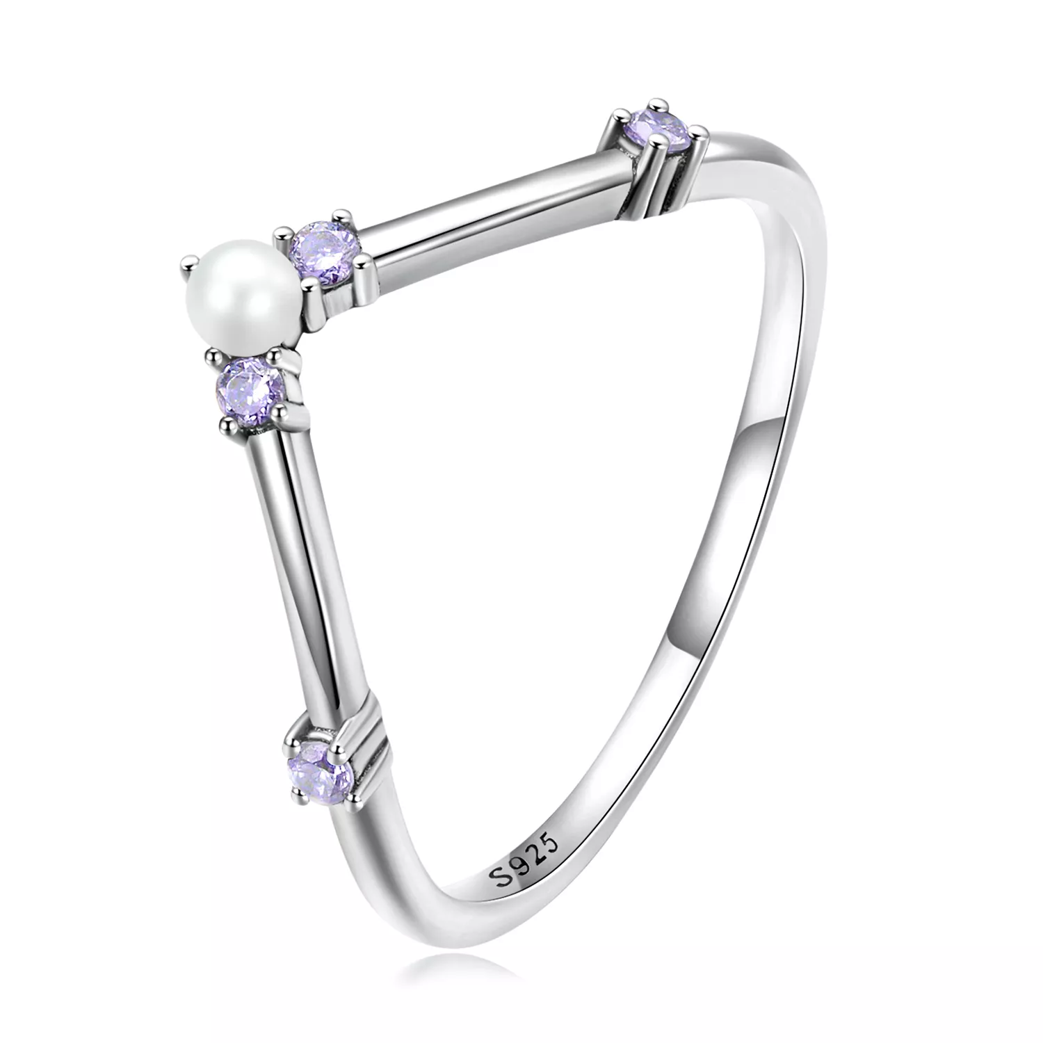 anillo de estilo pandora en forma de hueso de seo de princesa scr835
