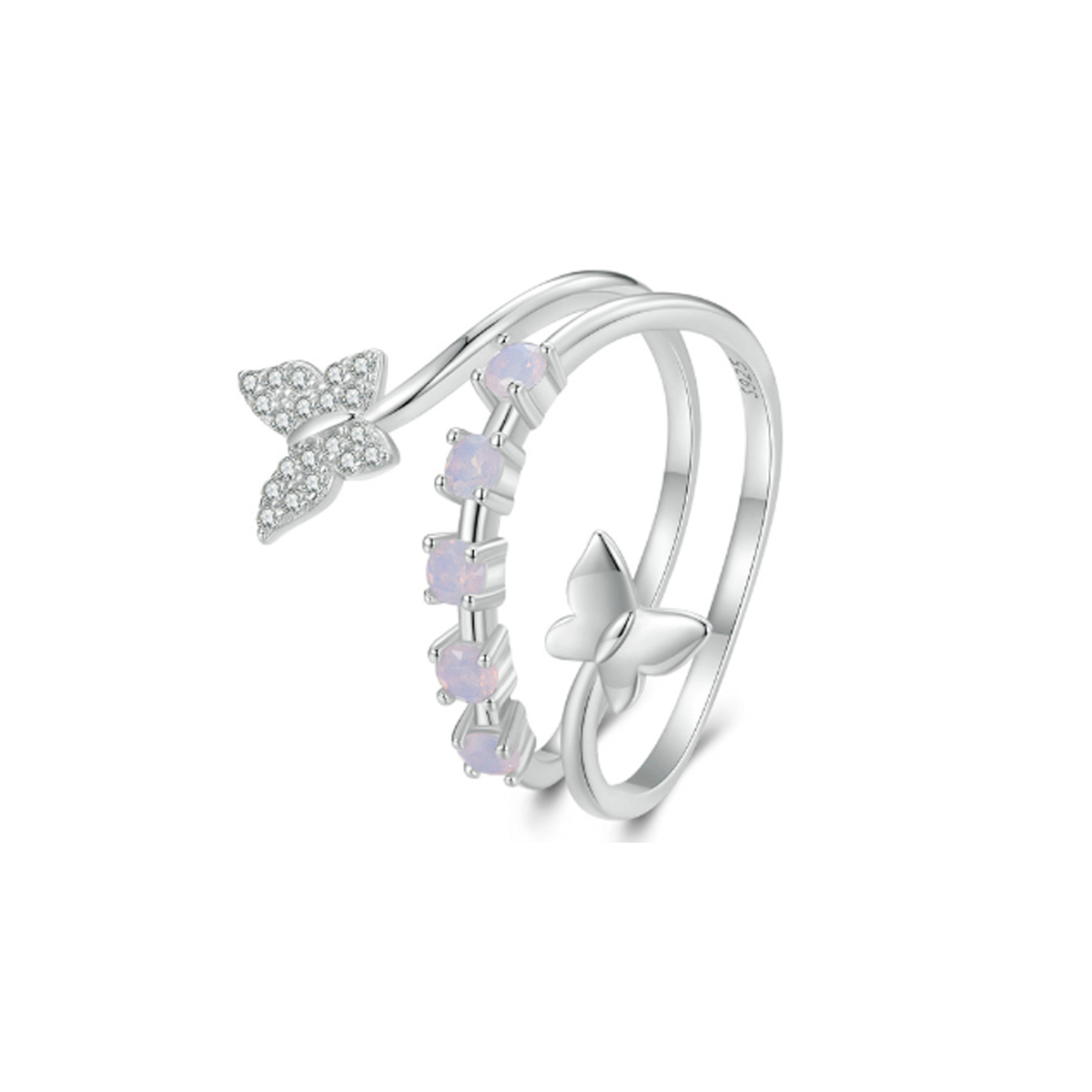 anillo doble estilo pandora bsr467 e