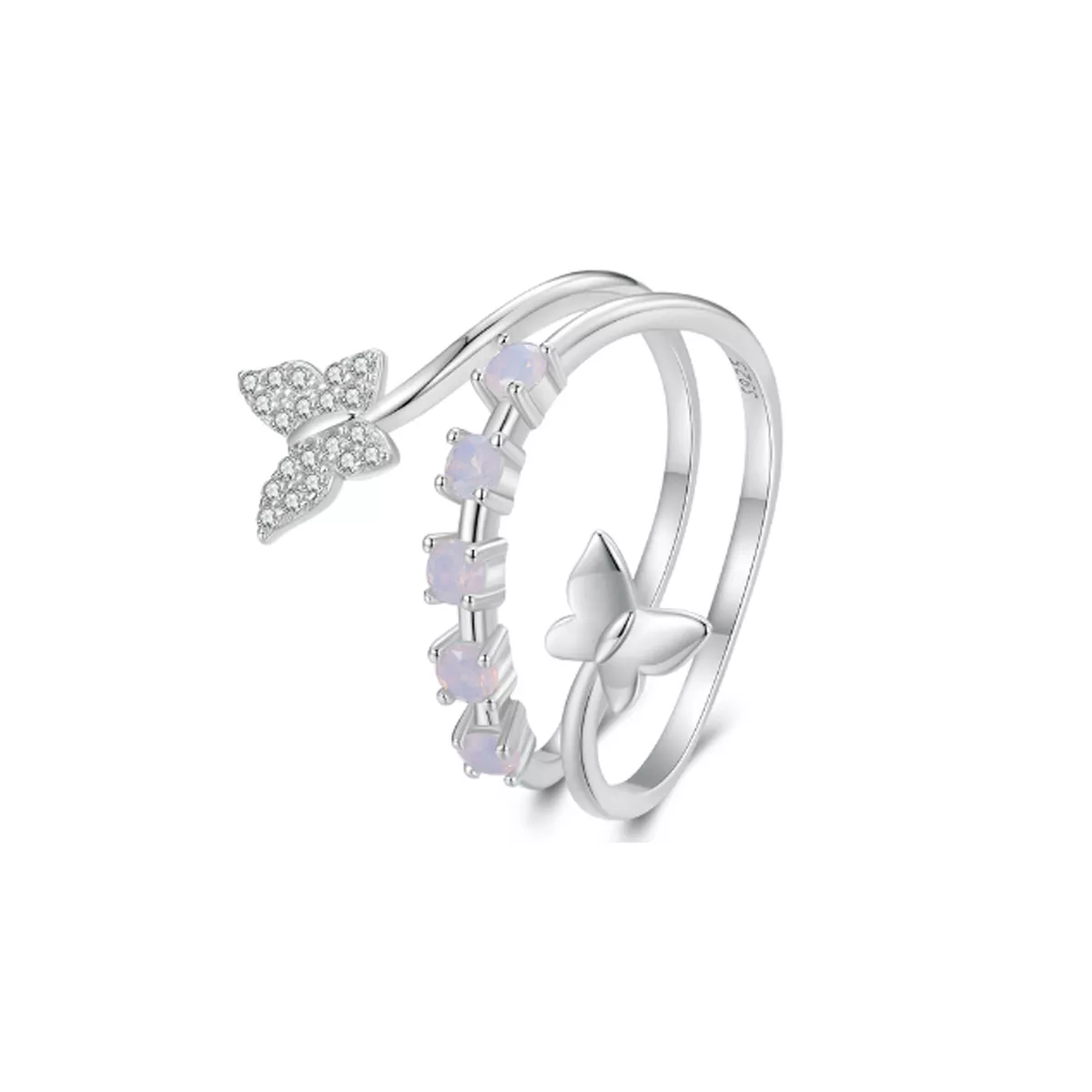 anillo doble estilo pandora bsr467 e