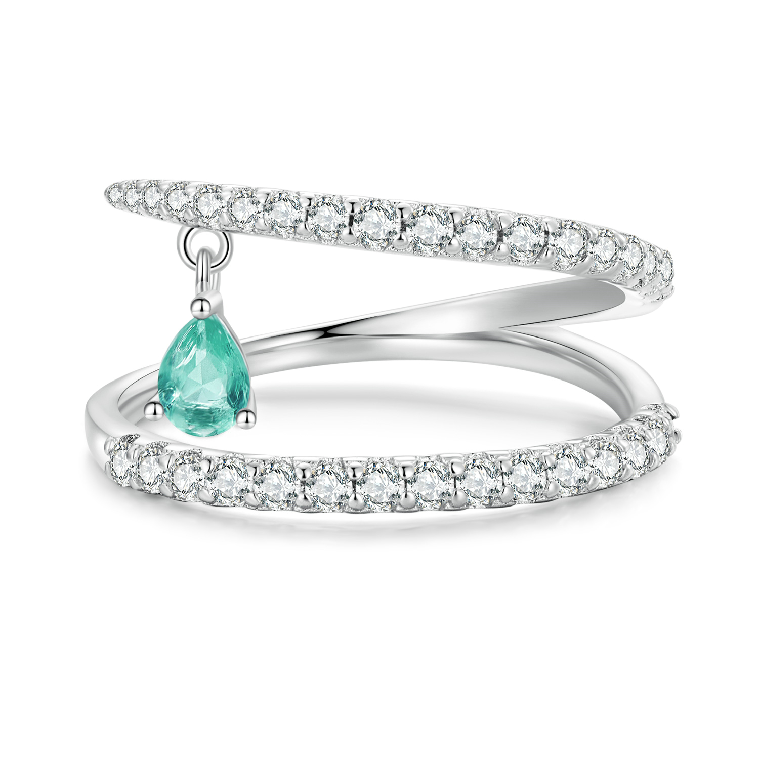 anillo estilo pandora con colgante bsr417