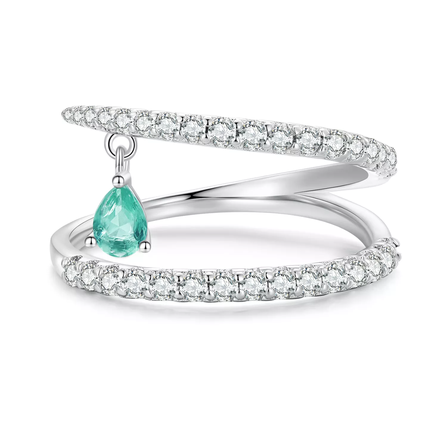 anillo estilo pandora con colgante bsr417